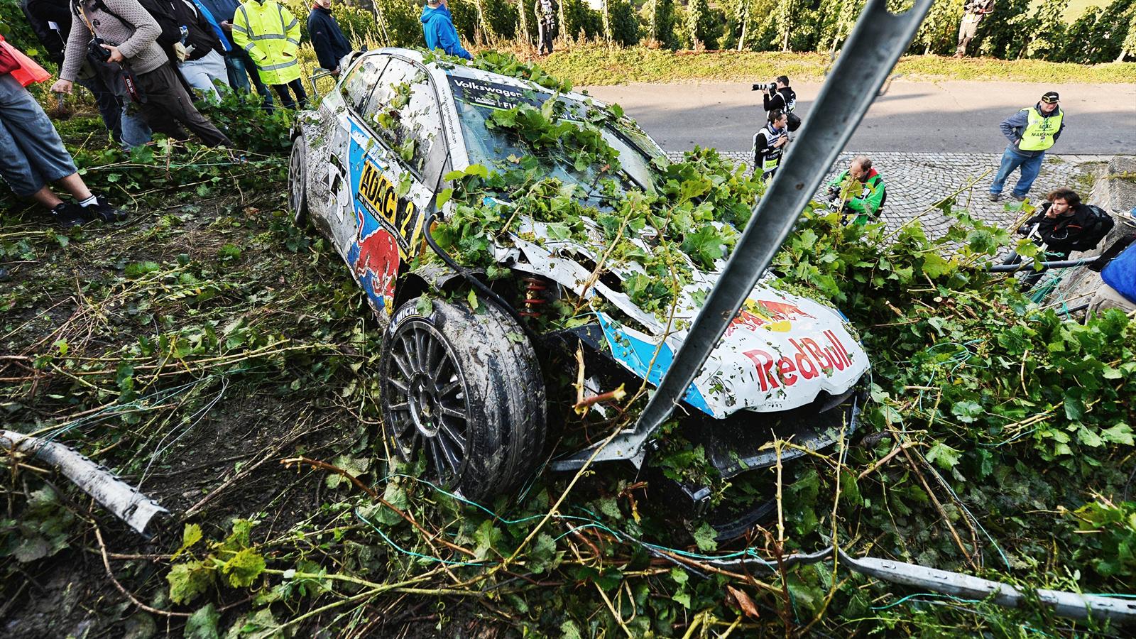 Jari-Matti Latvala Car after crash in Germany