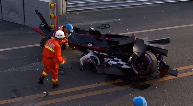 Heidveld Formula E crash Beijing