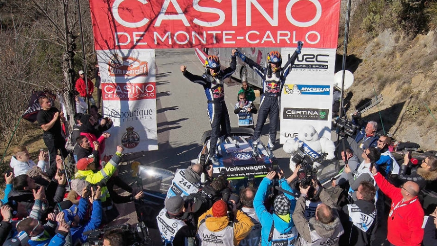 Ogier celebtrates Monte