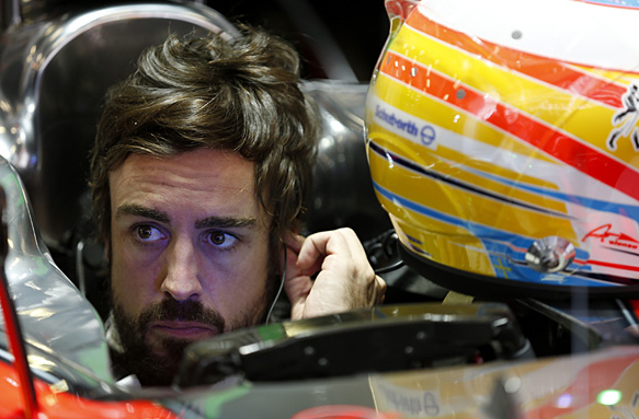 Alonso in cockpit
