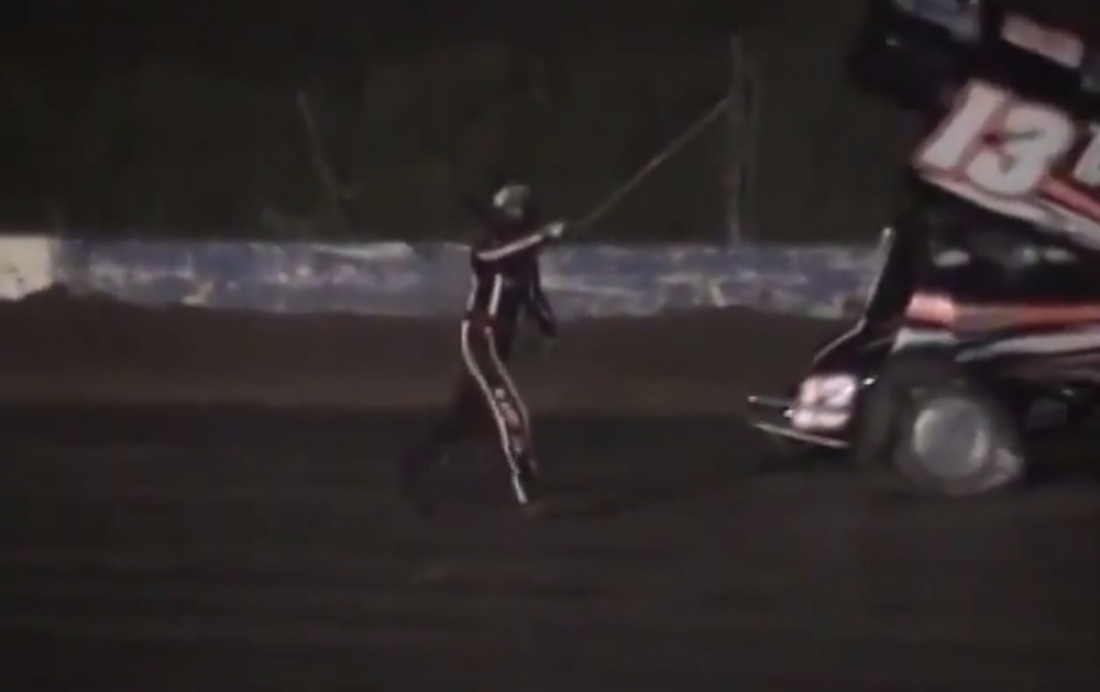 Kevin Ward and Tony Stewart crash