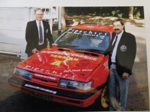 Francois and myself next to that car that did its best to kill us!