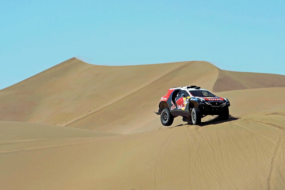 Stephane Peterhansel gives the Peugeot DKR 2008 its first win
