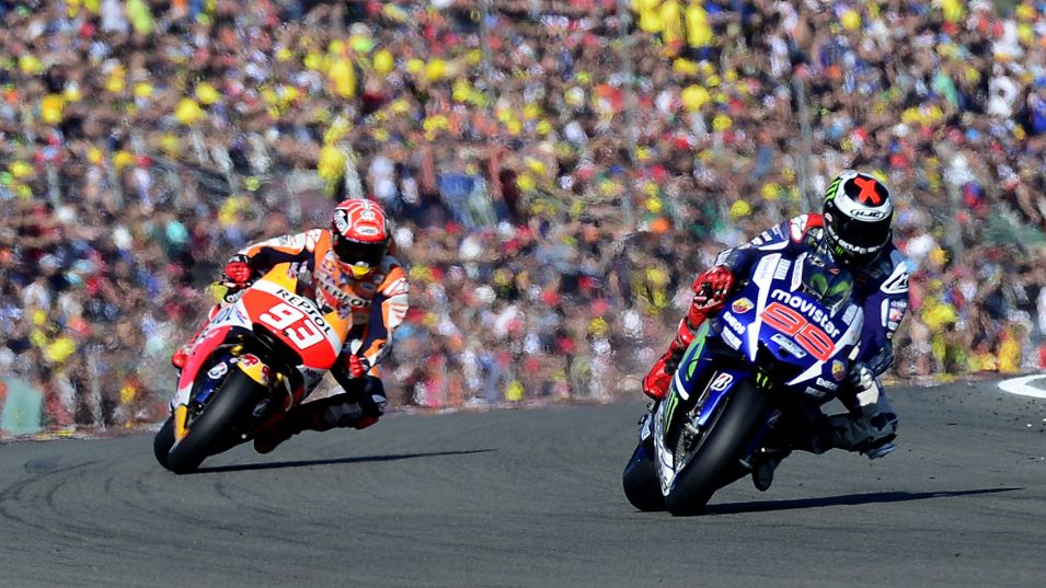 Lorenzo leads Marquez at Valencia