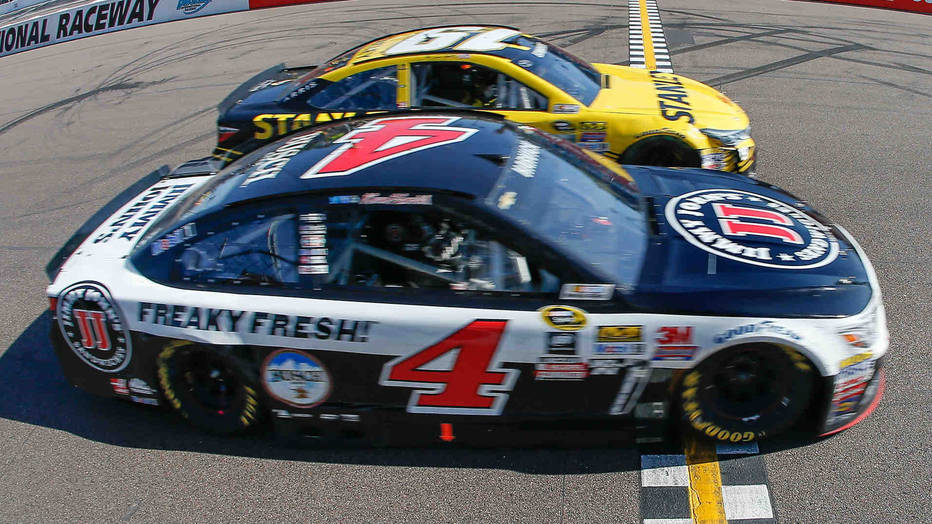 Kevin Harvick and Carl Edwards  - so close