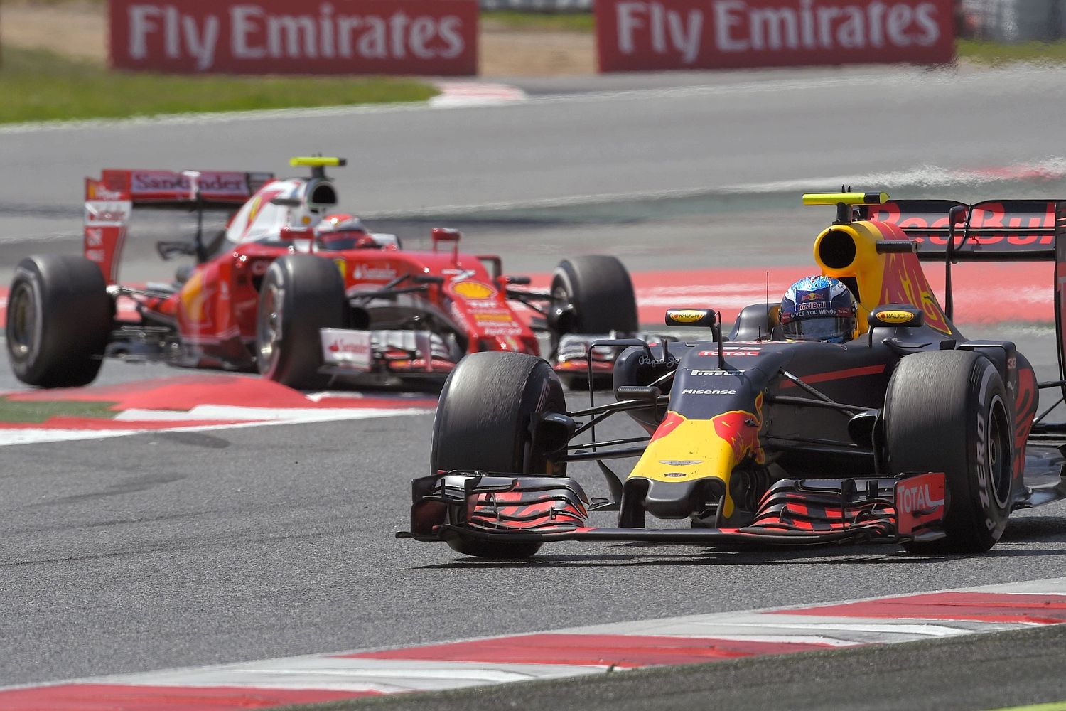 Verstappen holding off Raikonnen