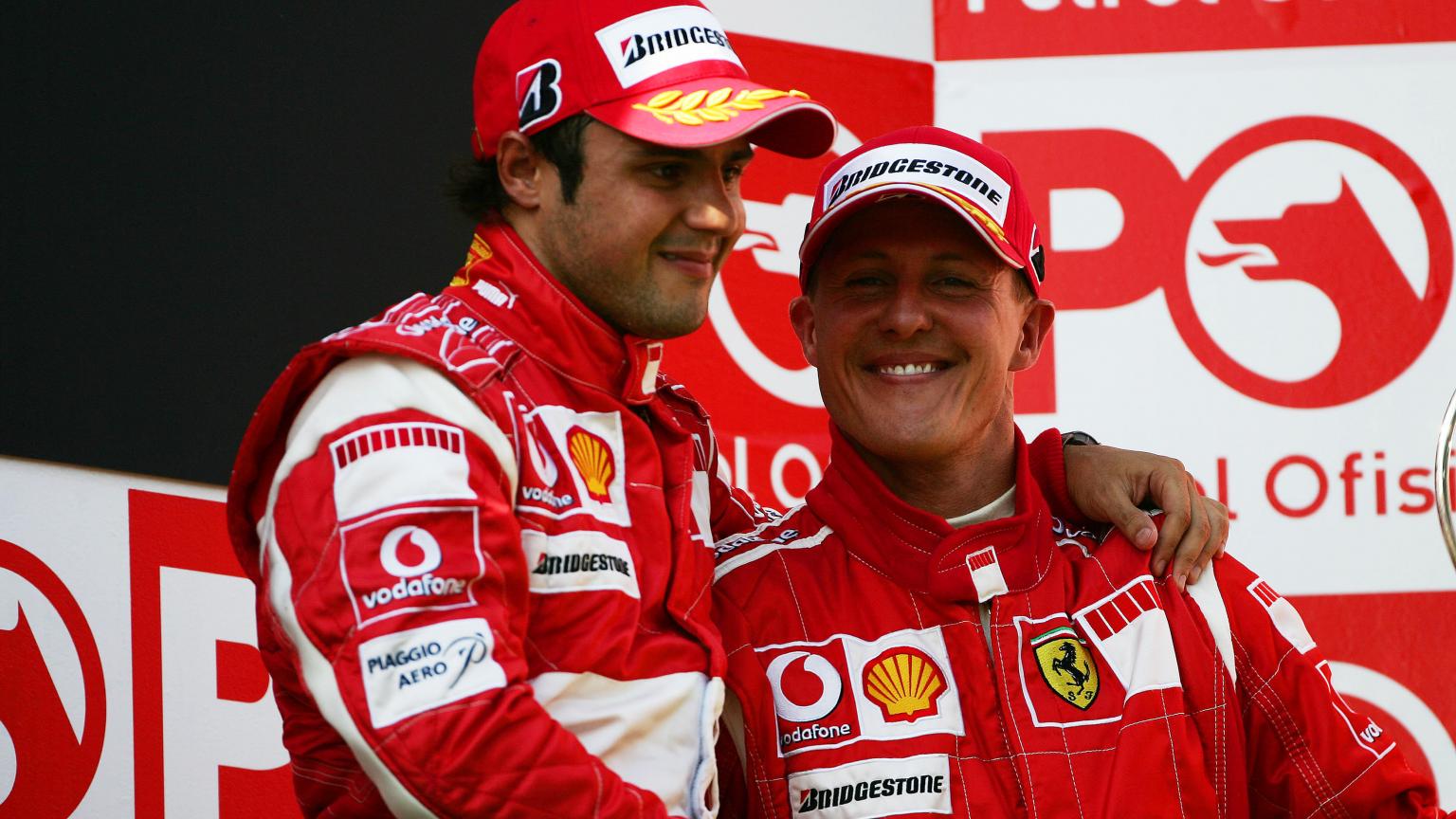 Felipe Massa and Michael Schumacher