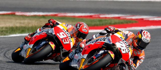 Dani P)edrosa and Marc Marquez